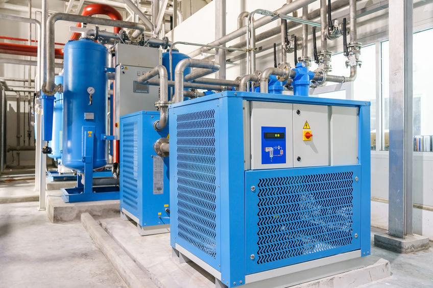 industrial air compressor blue